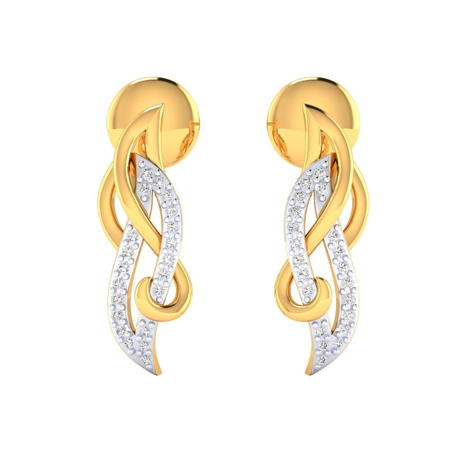 Women Earrings STL JCD OBJ FBX Renders Details 3D print model_18