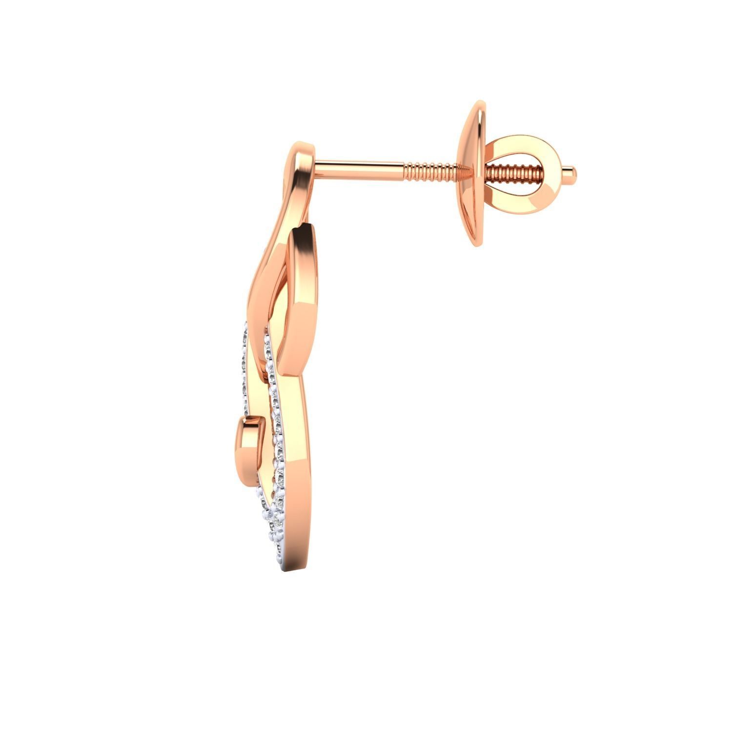 Women Earrings STL JCD OBJ FBX Renders Details 3D print model_4