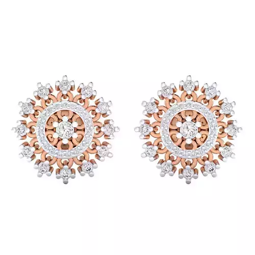 Women Stud Earrings STL JCD OBJ FBX Renders Details