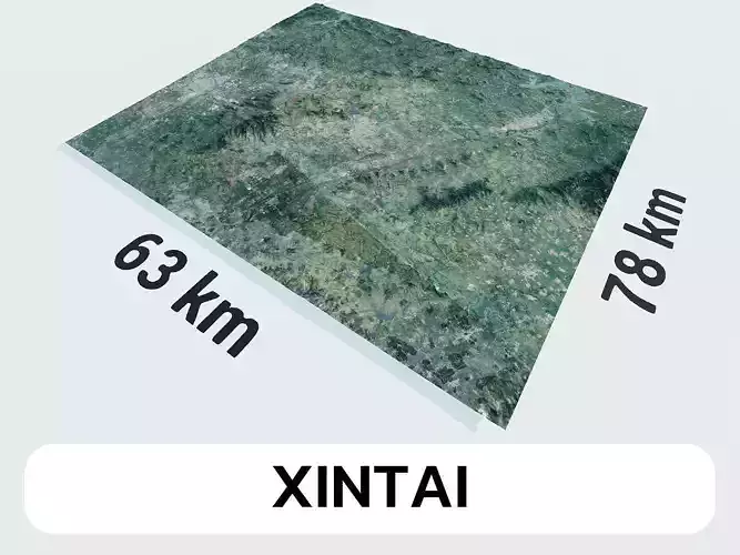 Xintai China City Landscape 3D Model