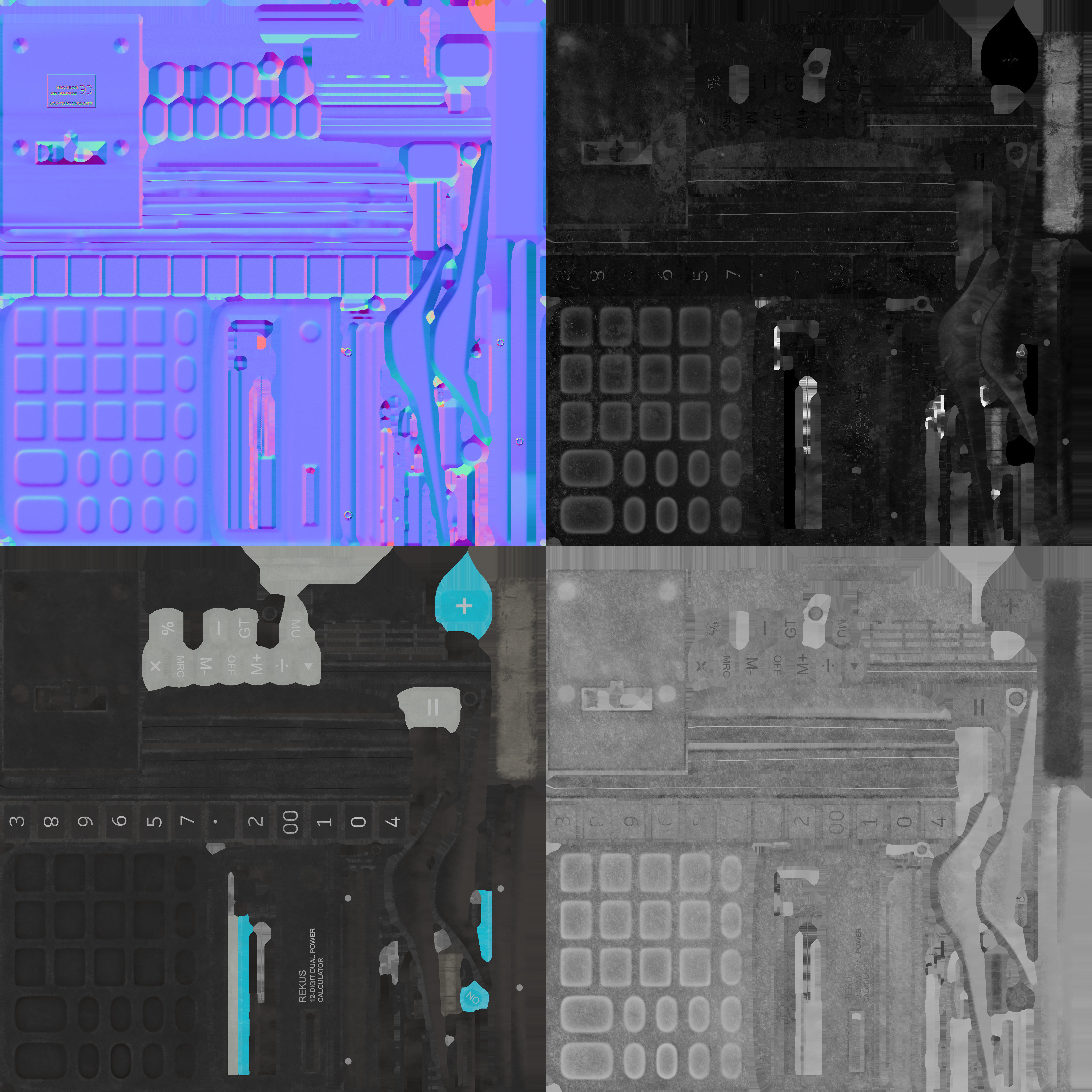 Calculator Low-poly 3D model_23