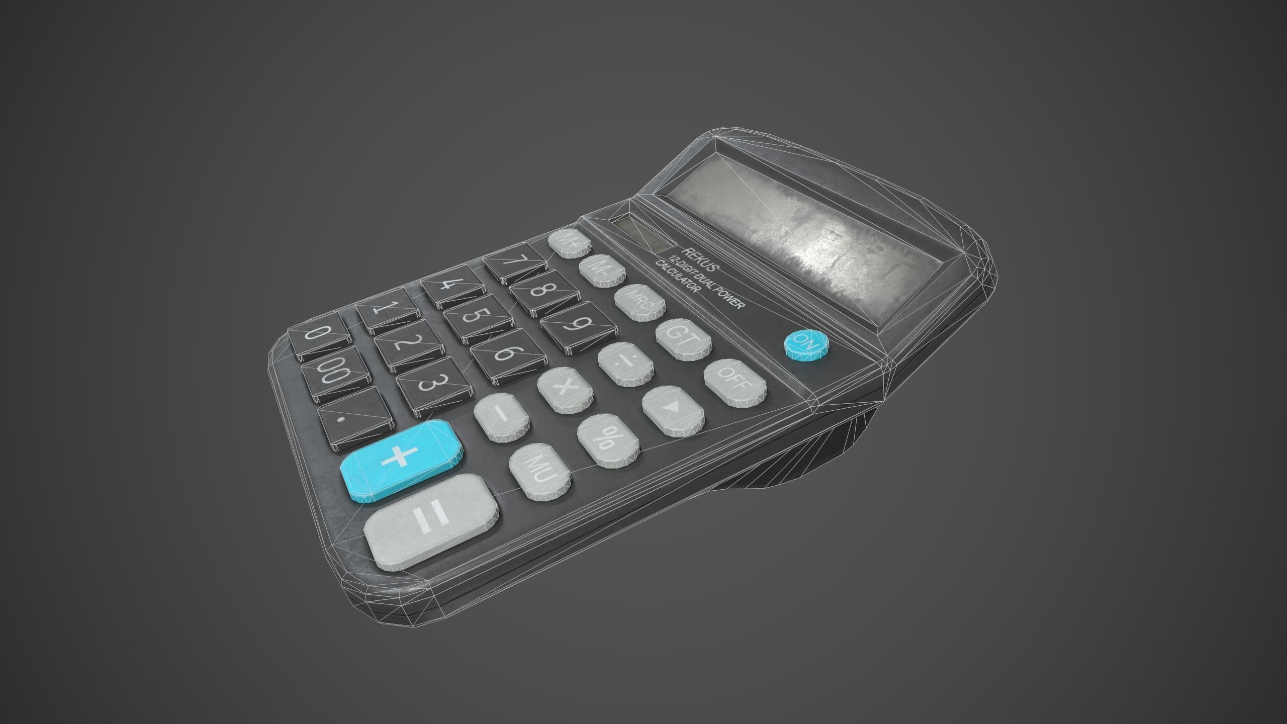 Calculator Low-poly 3D model_21
