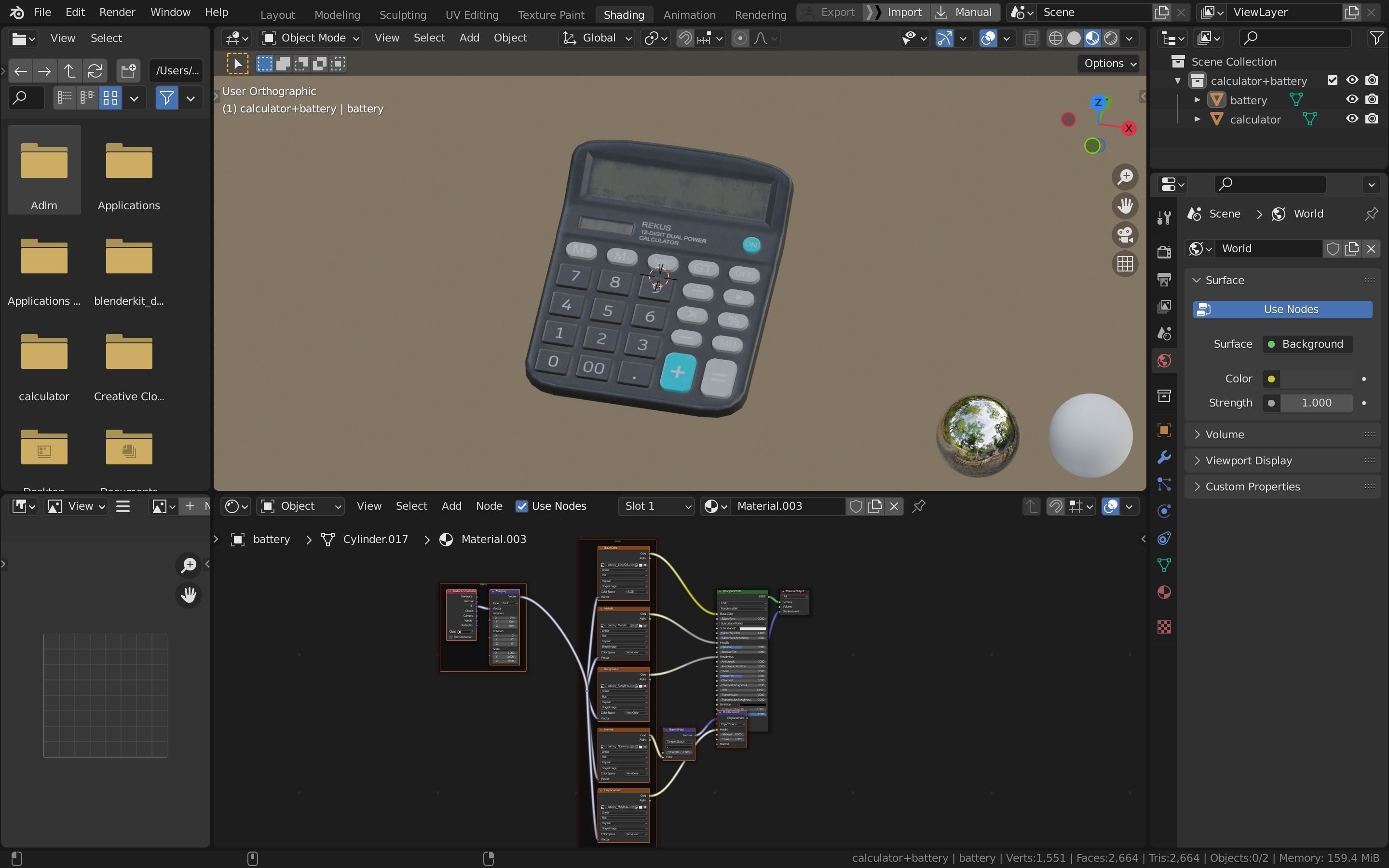 Calculator Low-poly 3D model_50