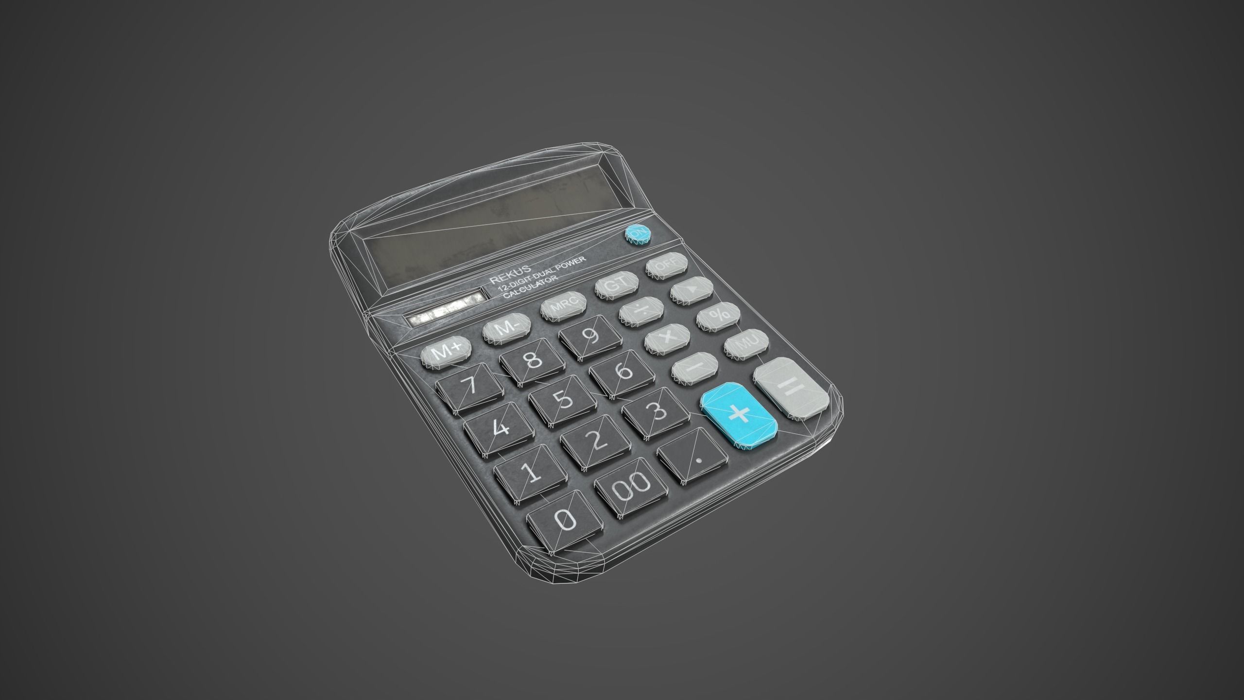 Calculator Low-poly 3D model_15