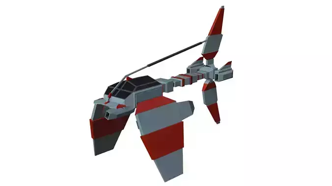 Low-poly spaceship