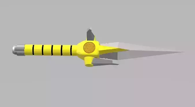 Yellow Ranger Sabretooth Dagger MMPR 