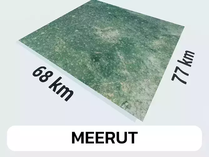 Meerut India City Landscape 3D Model