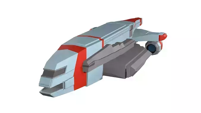 Low-poly spaceship Low-poly 3D model
