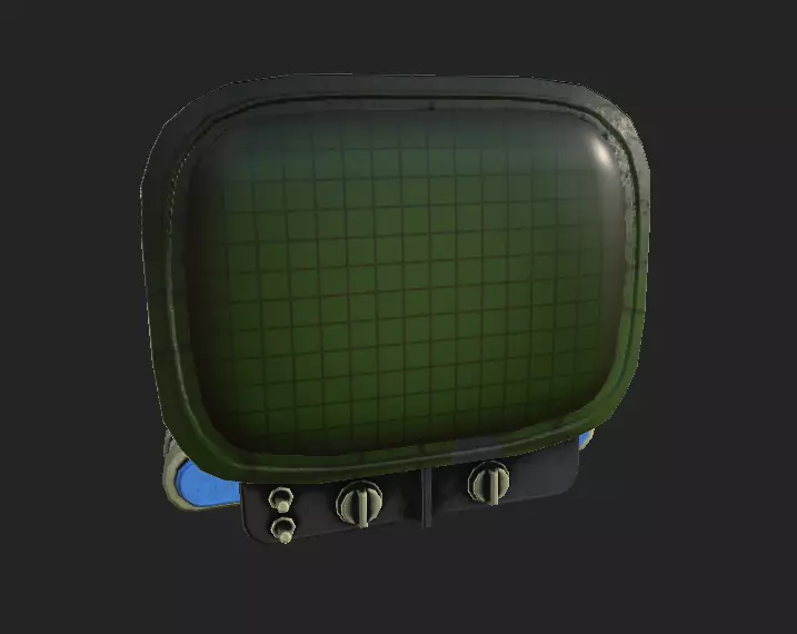 Old School TV PBR 4K GameReady Low-poly 3D model_0
