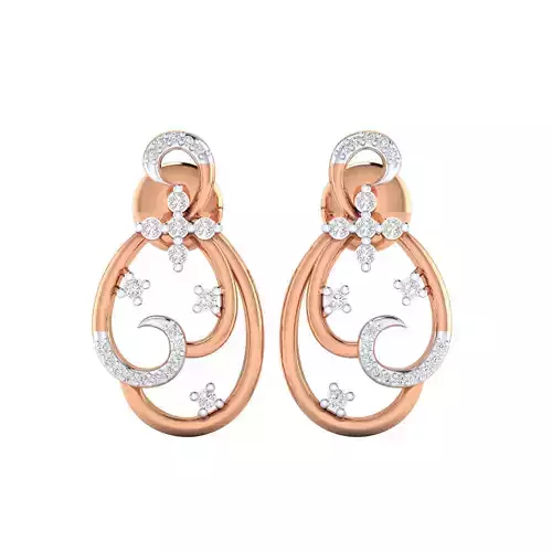 Women Earrings STL JCD OBJ FBX Renders Details