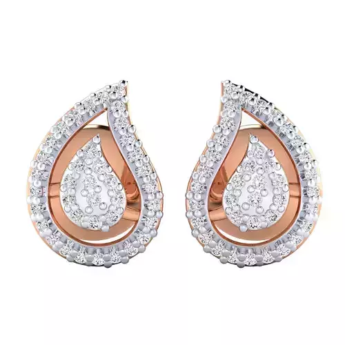 Women Stud Earrings STL JCD OBJ FBX Renders Details 3D print model