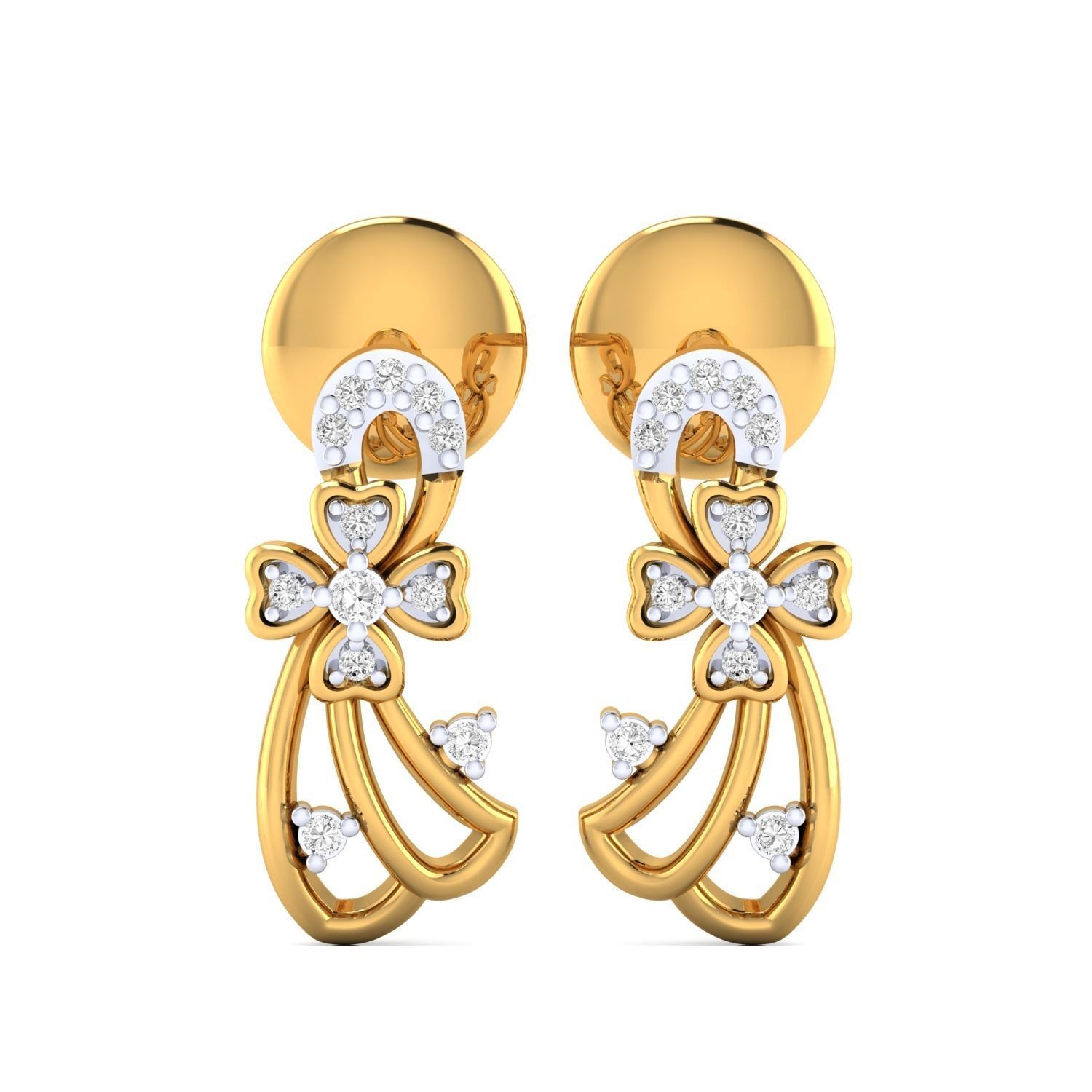 Women Earrings STL JCD OBJ FBX Renders Details 3D print model_17
