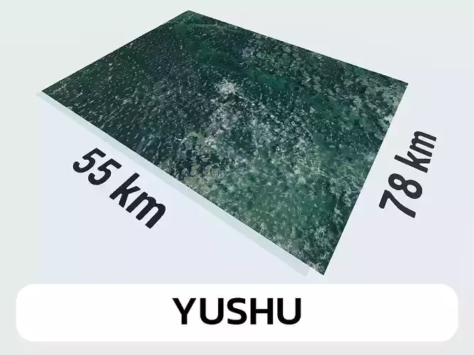 Yushu China City Landscape 3D Model