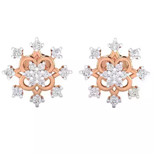 Women Stud Earrings STL JCD OBJ FBX Renders Details