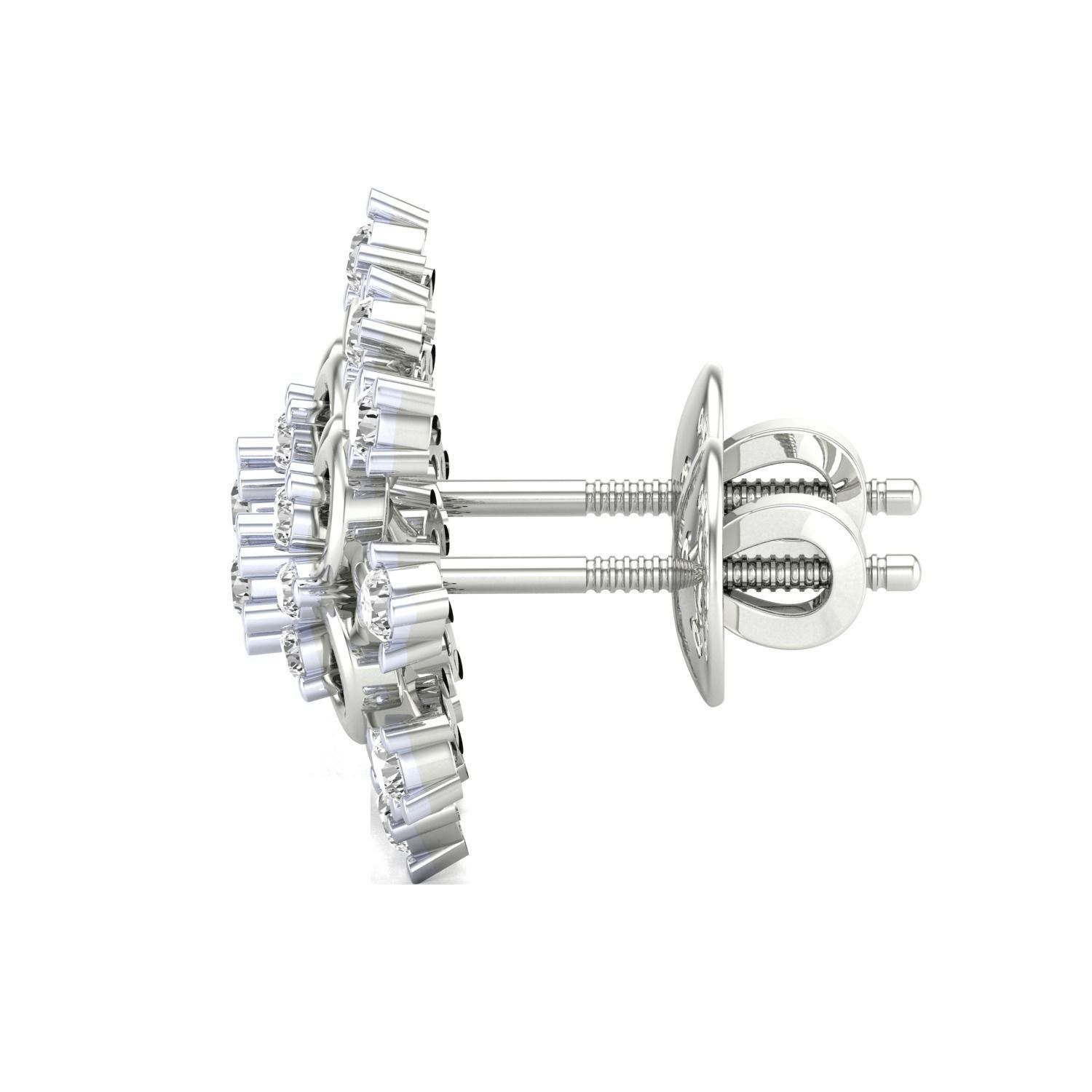 Women Stud Earrings STL JCD OBJ FBX Renders Details 3D print model_10