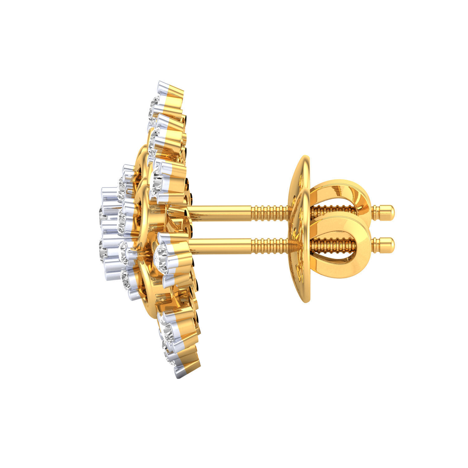 Women Stud Earrings STL JCD OBJ FBX Renders Details 3D print model_11