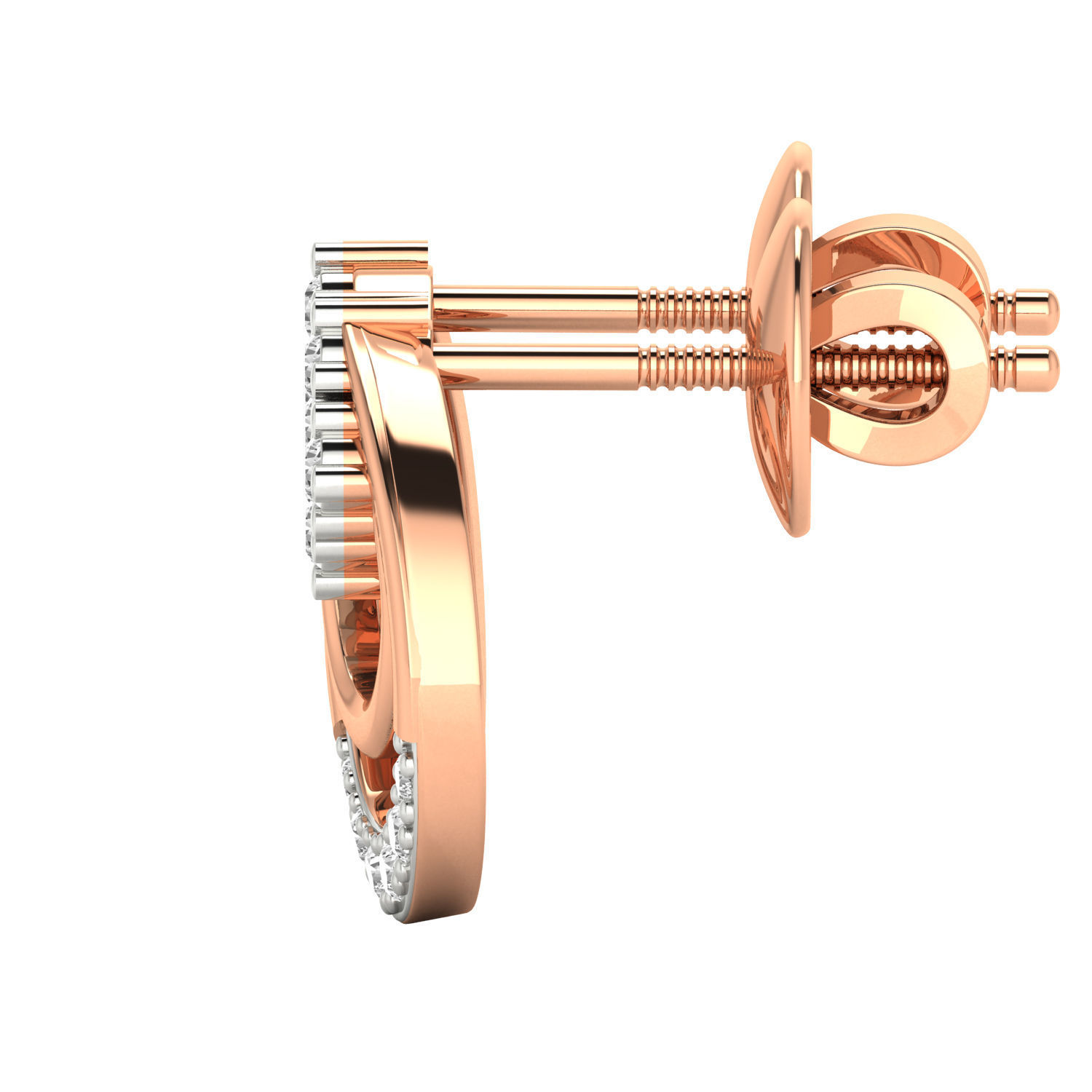 Women Earrings STL JCD OBJ FBX Renders Details 3D print model_4