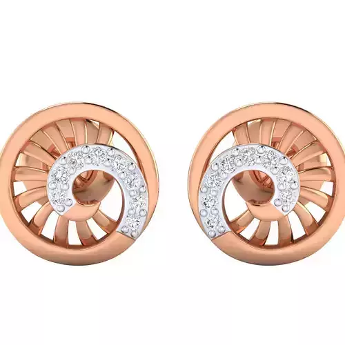 Women Stud Earrings STL JCD OBJ FBX Renders Details