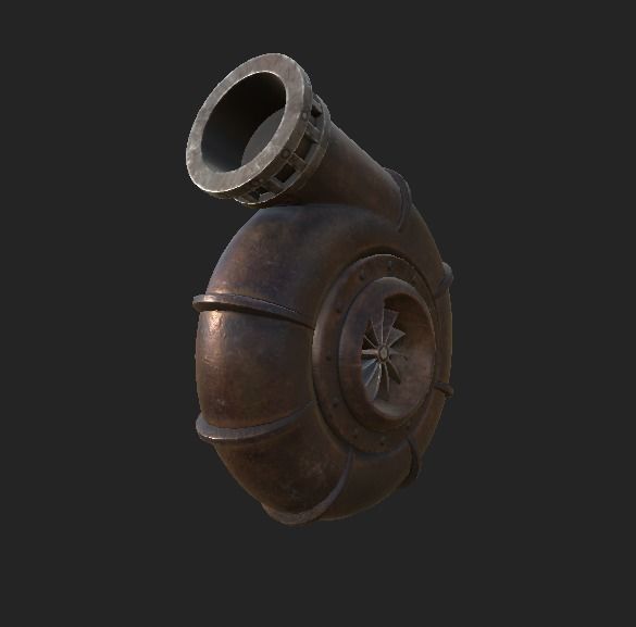 Vent Pipe PBR 4K GameReady Low-poly 3D model_4