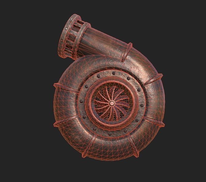 Vent Pipe PBR 4K GameReady Low-poly 3D model_5