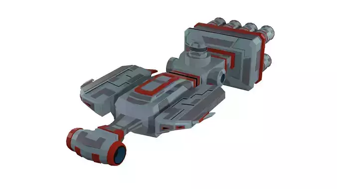 Low-poly spaceship