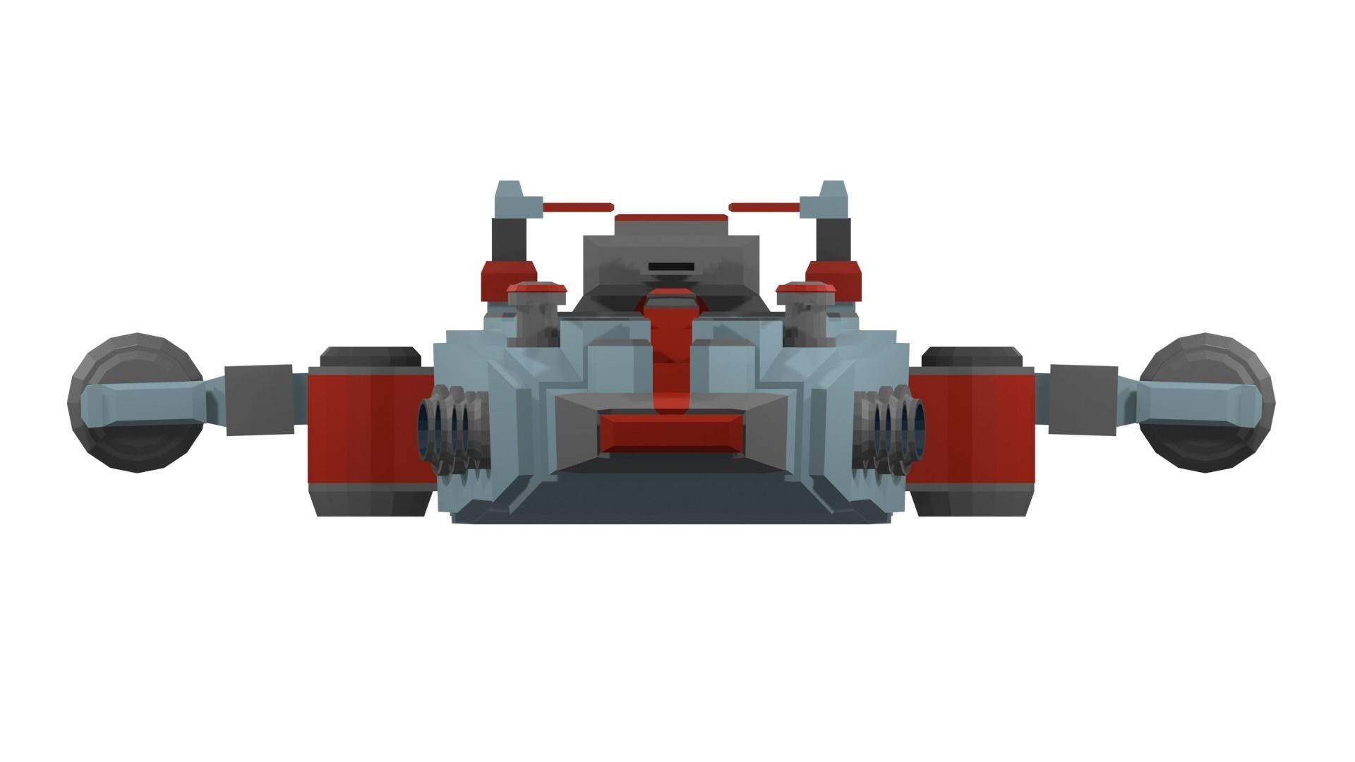 Low-poly spaceship star wars Low-poly 3D model_2