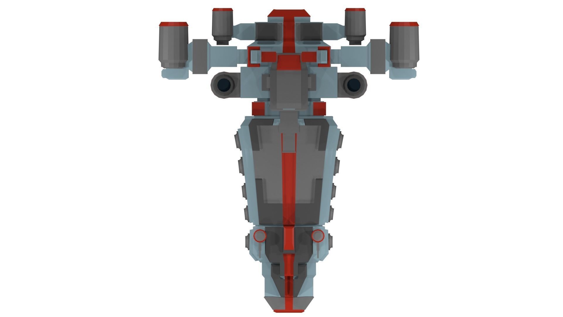 Low-poly spaceship star wars Low-poly 3D model_4