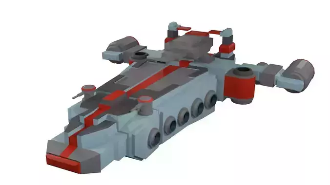 Low-poly spaceship star wars