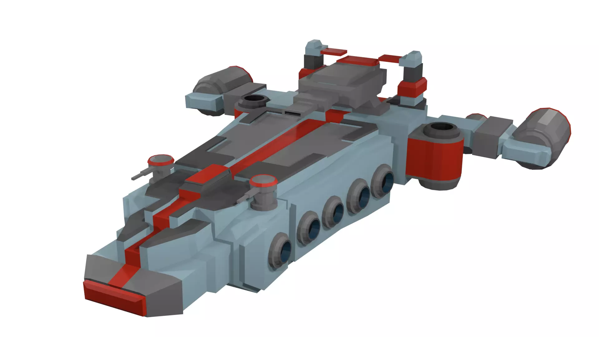 Low-poly spaceship star wars Low-poly 3D model_0