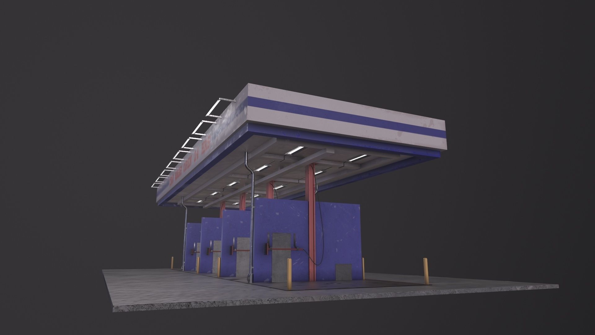 Car Wash 3D Model Low-poly 3D model_4