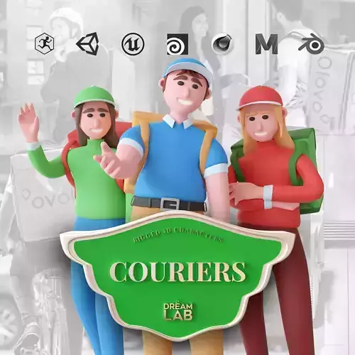Couriers - Rigged 3D Characters 12 Animations