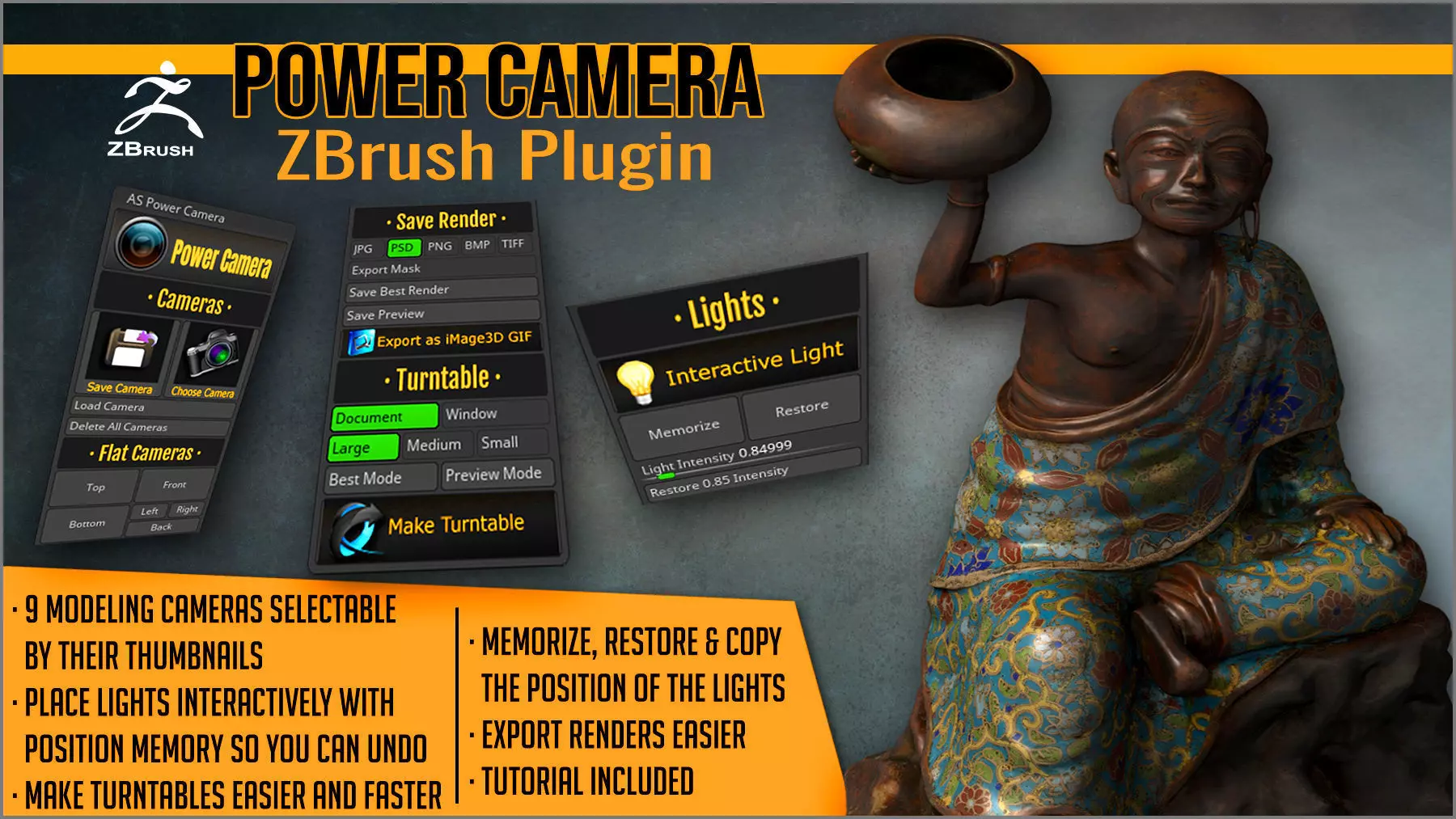 Power Camera ZBrush Plugin 3D model_0