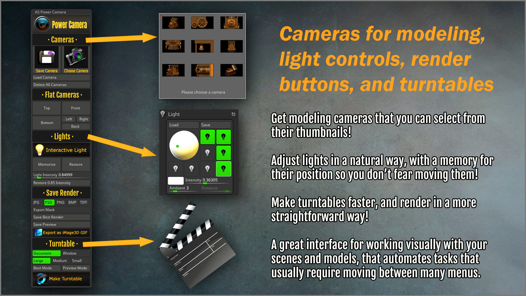 Power Camera ZBrush Plugin 3D model_8