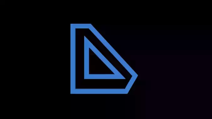 FONTIRON-004 D letter Free low-poly 3D model