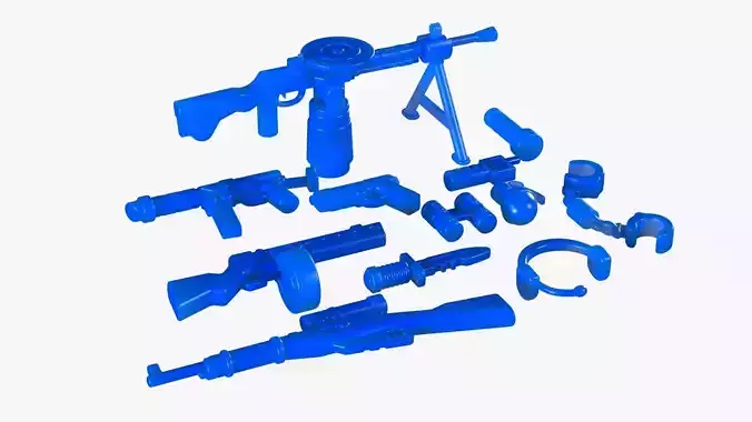 Lego Realsize 3D Scan Weapons Collection 3D model
