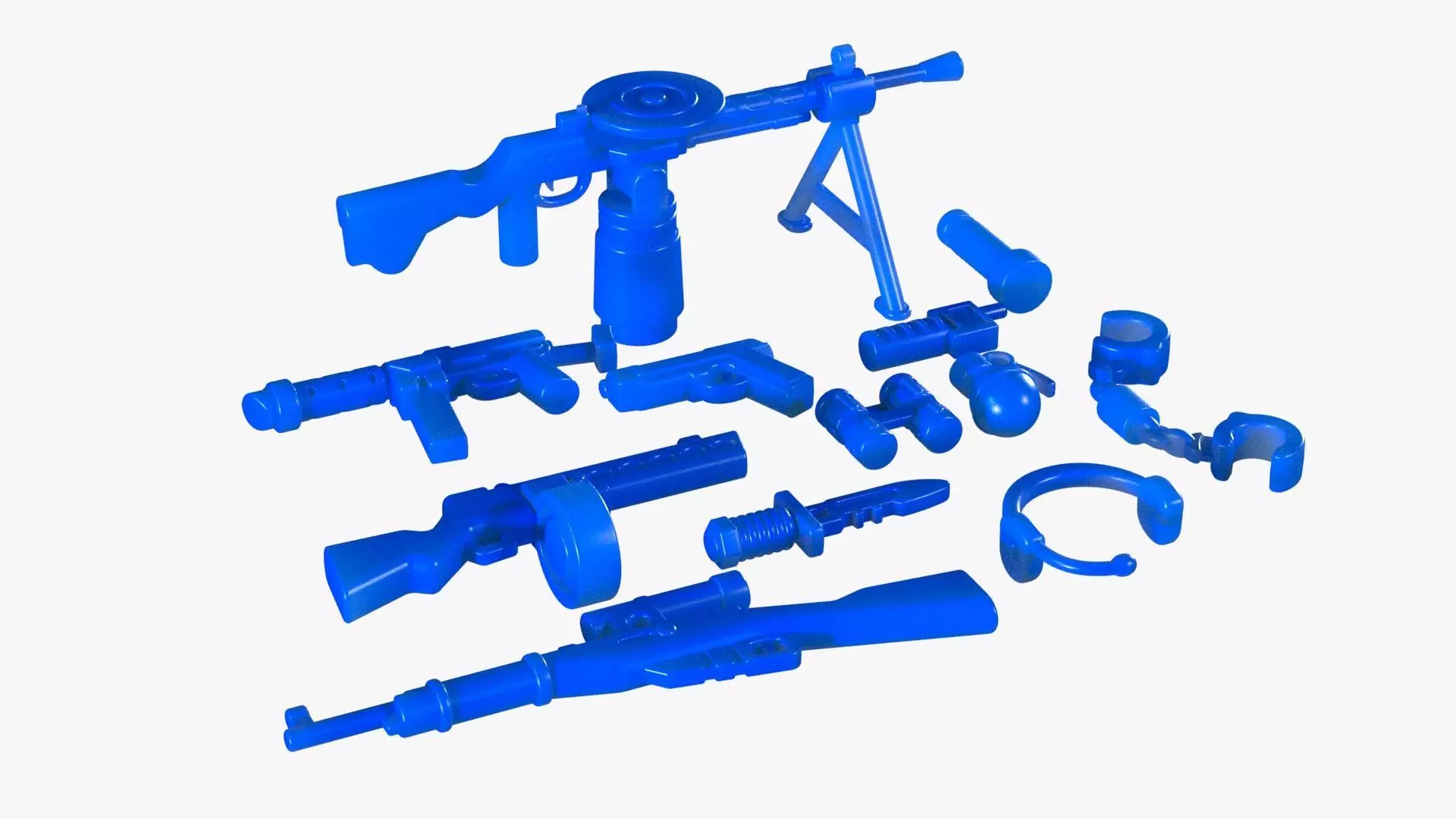 Lego Realsize 3D Scan Weapons Collection 3D model 3D model