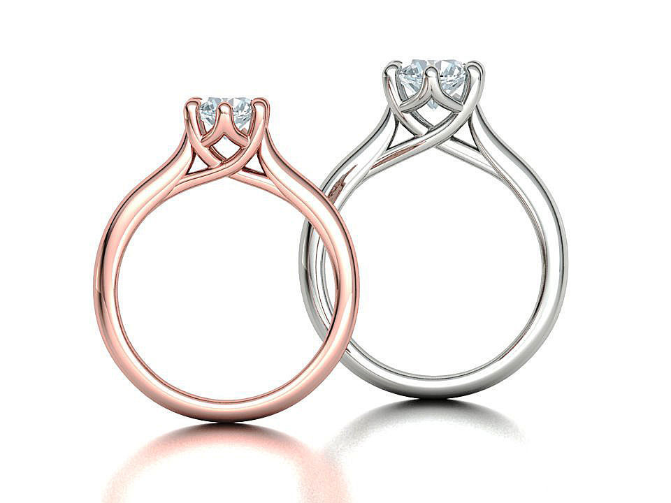Trellis Solitaire Rings Collection 60 pointer and 1 ct stones  _6
