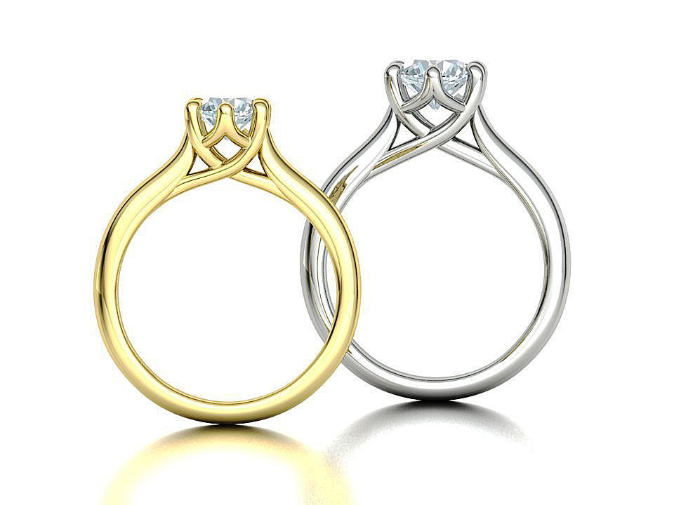Trellis Solitaire Rings Collection 60 pointer and 1 ct stones  _1