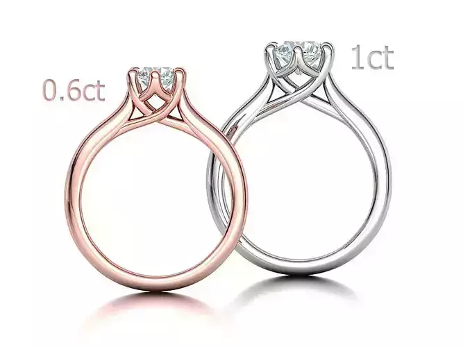 Trellis Solitaire Rings Collection 60 pointer and 1 ct stones  