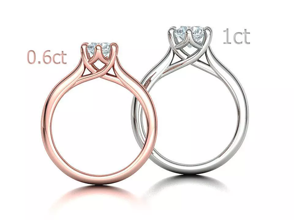 Trellis Solitaire Rings Collection 60 pointer and 1 ct stones  _0