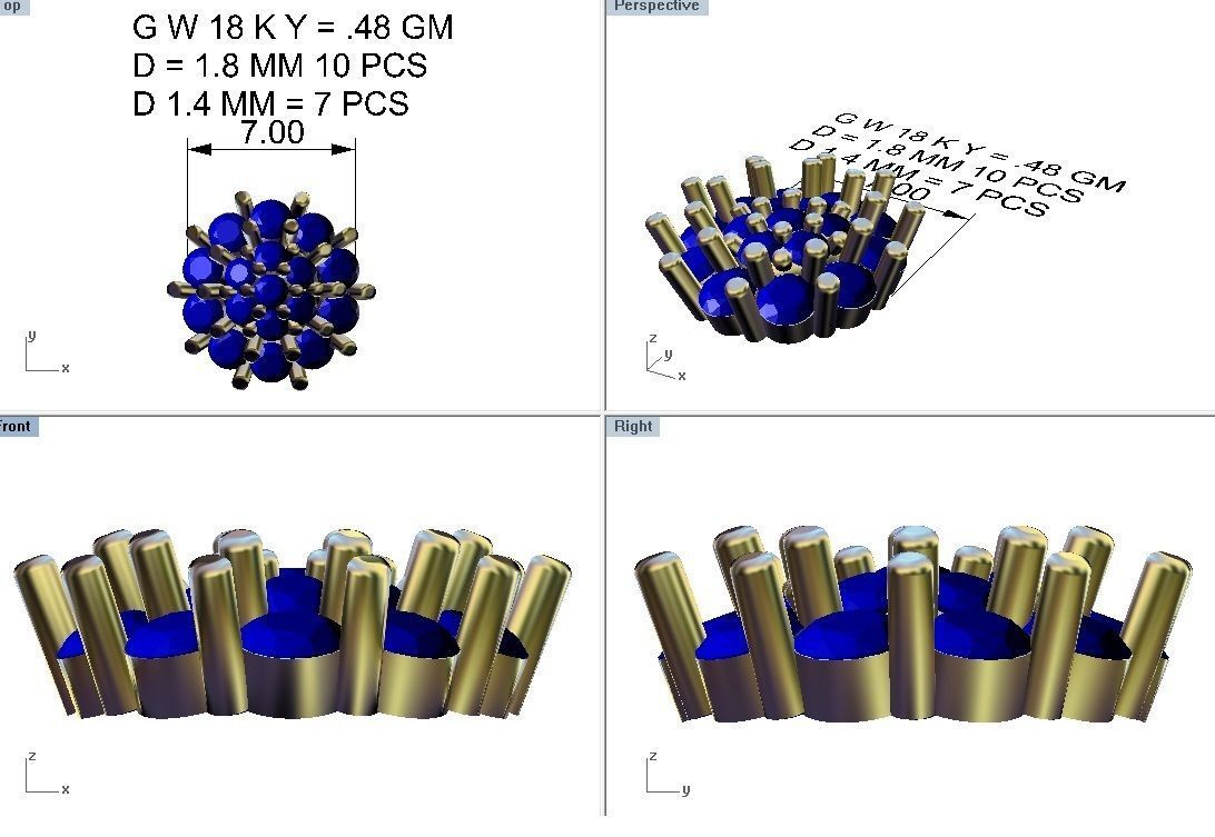 Women nose pin 3dm stl detail 3D print model_16