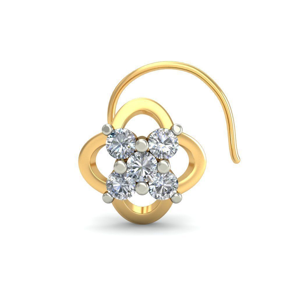 Women nose pin 3dm stl detail 3D print model_3