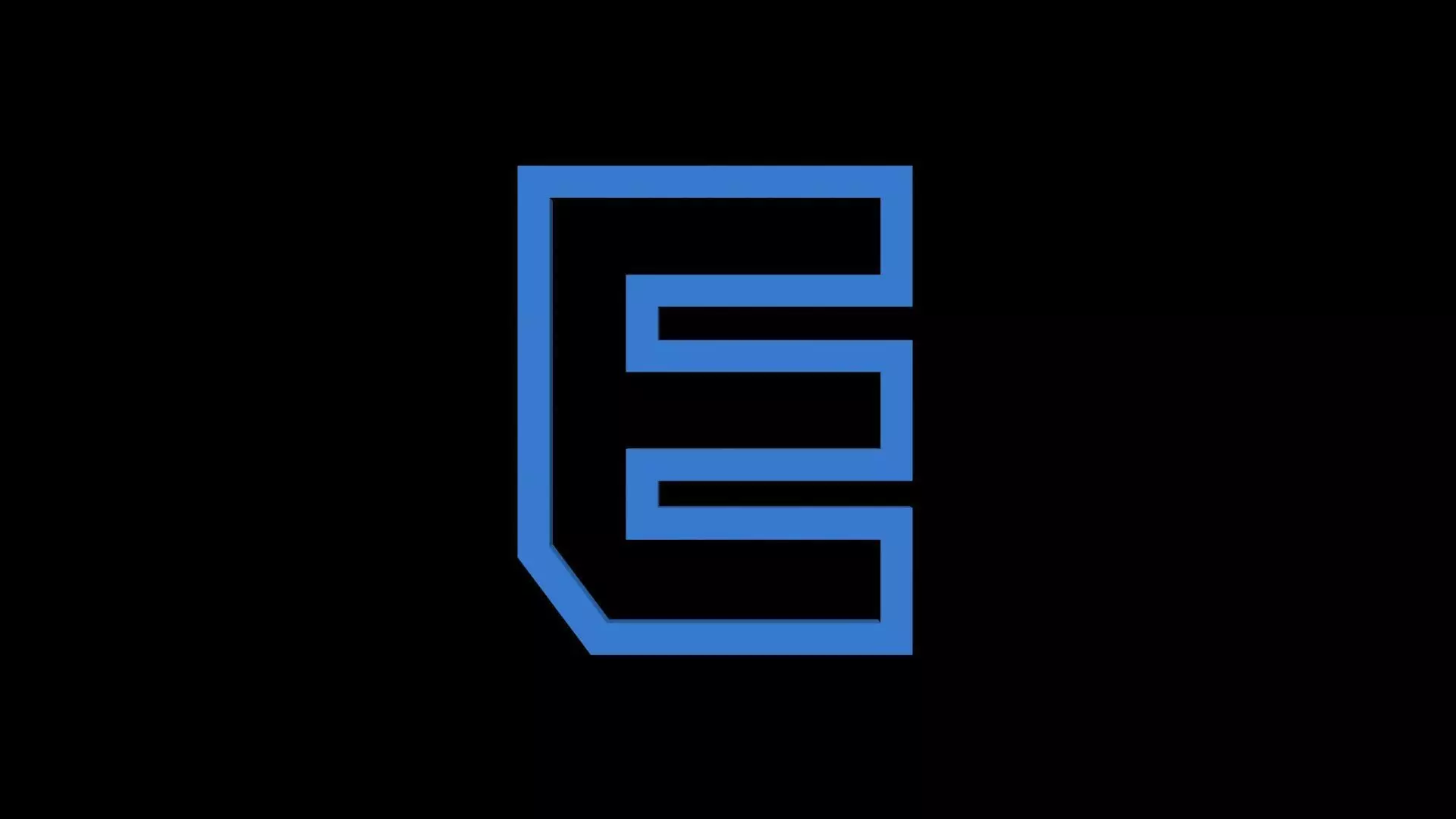 FONTIRON-005 E letter Free low-poly 3D model_0