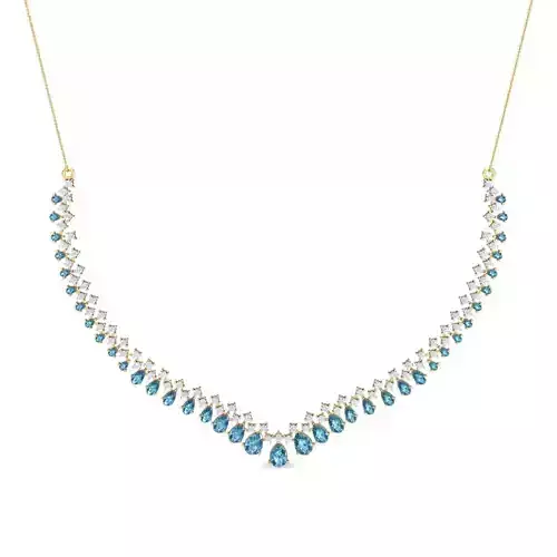 Women necklace 3dm stl render detail