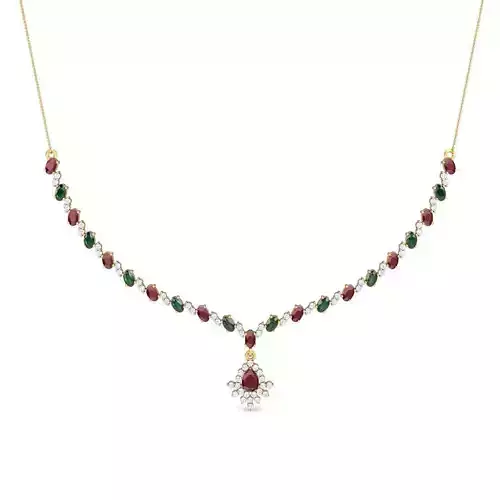 Women necklace 3dm stl render detail