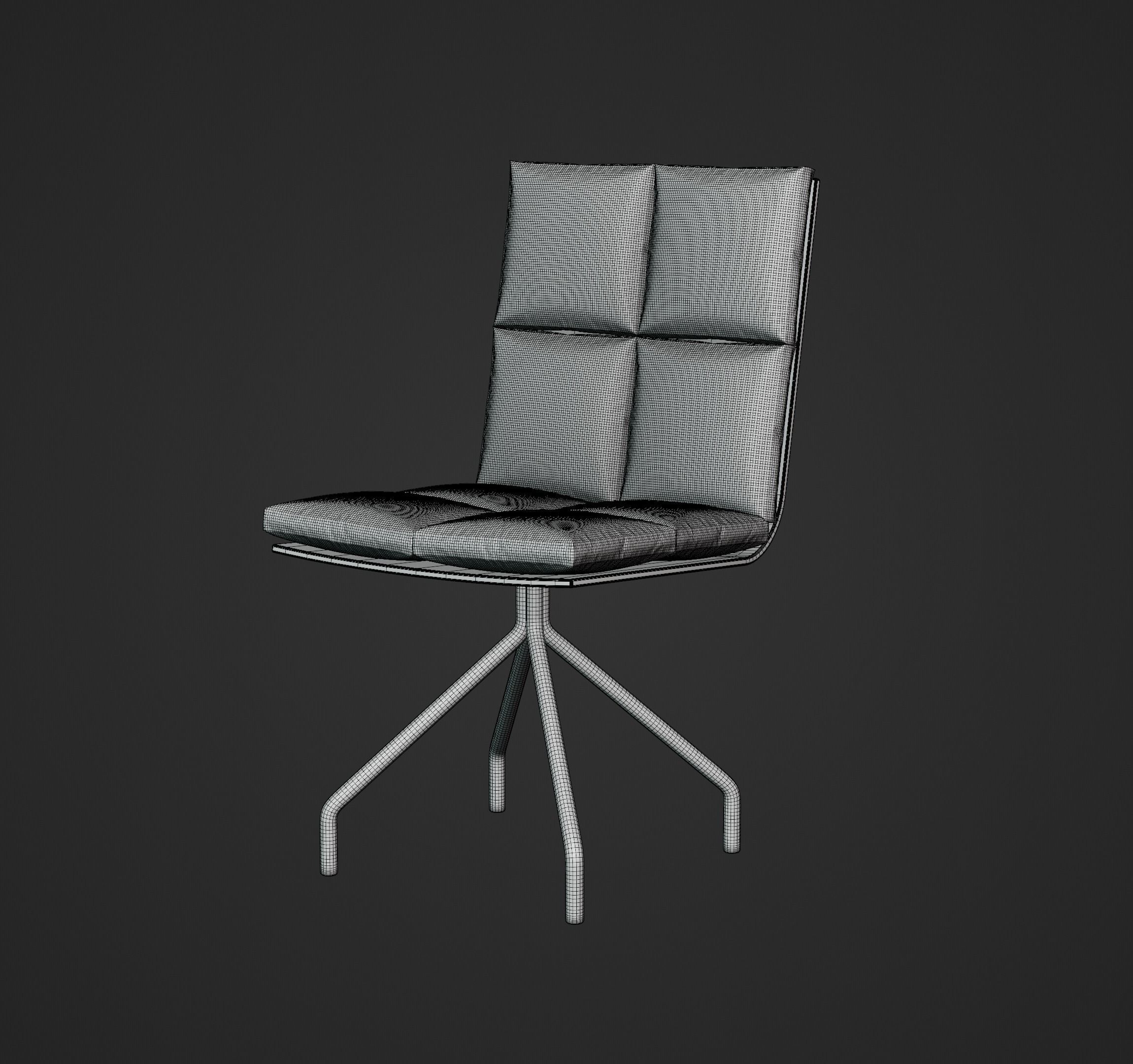 Modern Pillow Chair 3D model_8
