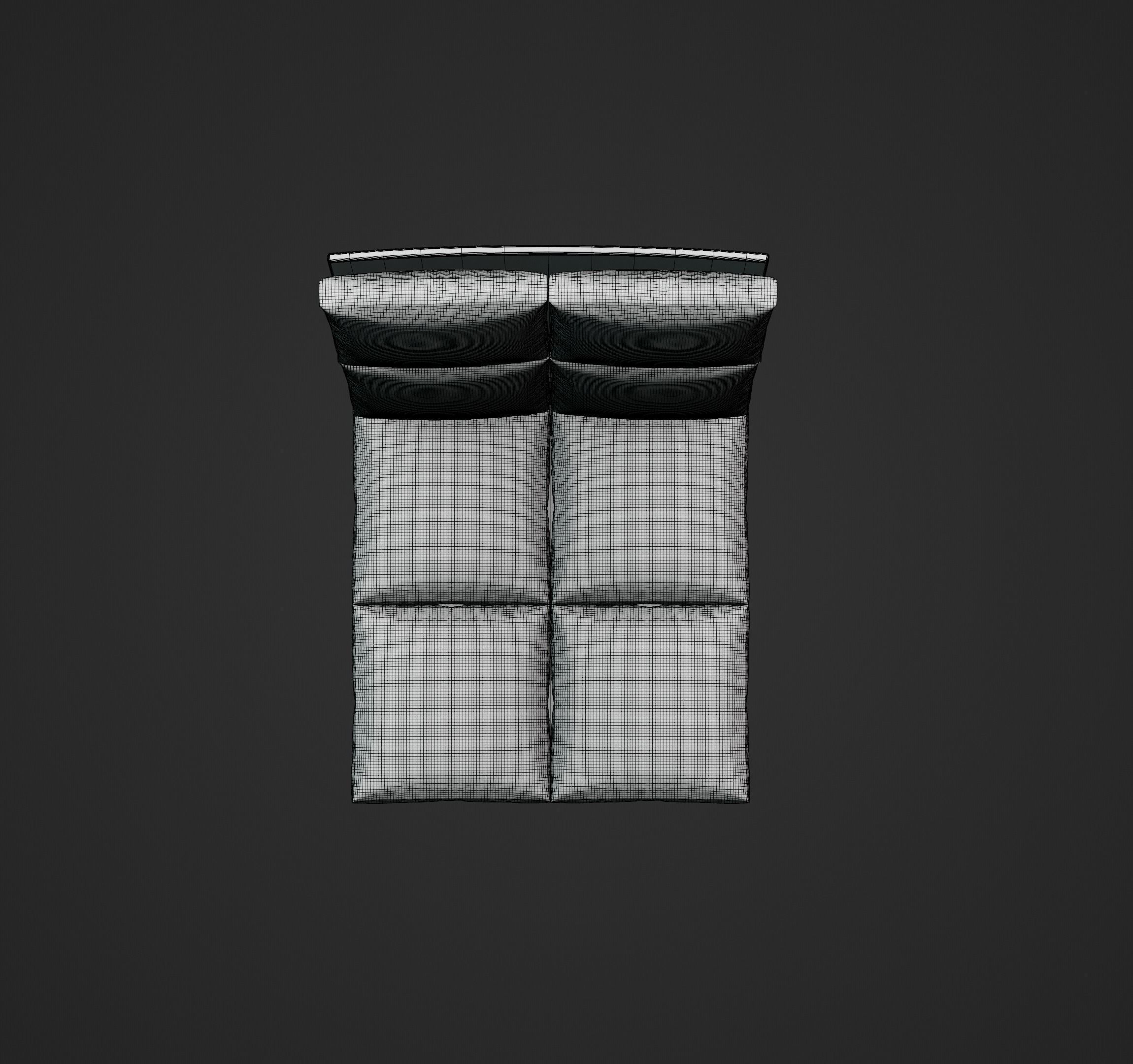 Modern Pillow Chair 3D model_10