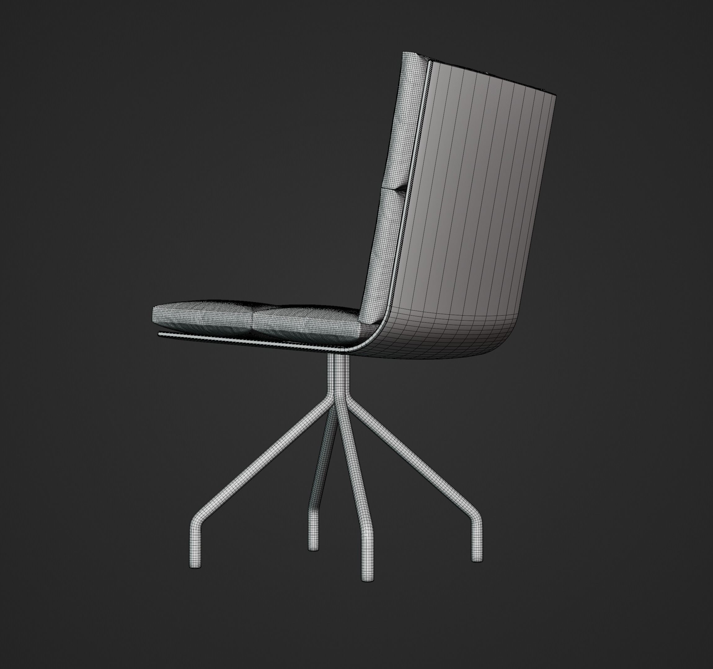 Modern Pillow Chair 3D model_11