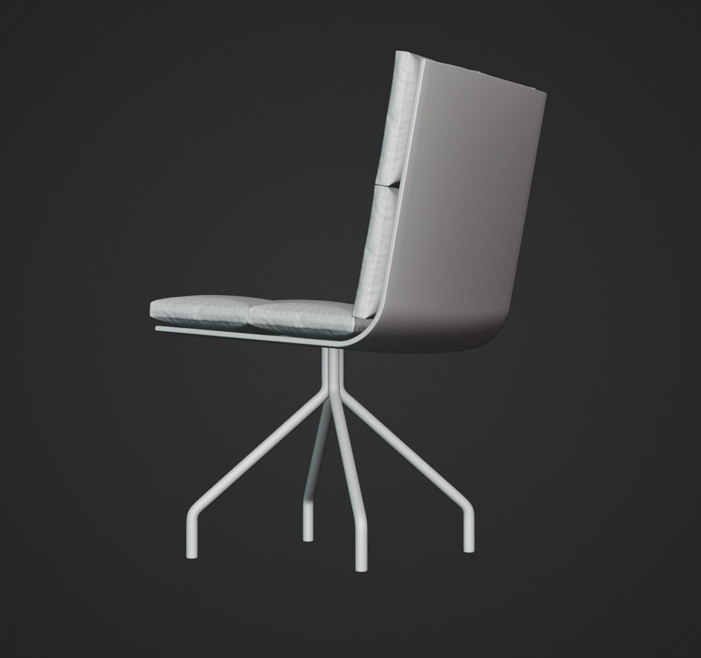 Modern Pillow Chair 3D model_7