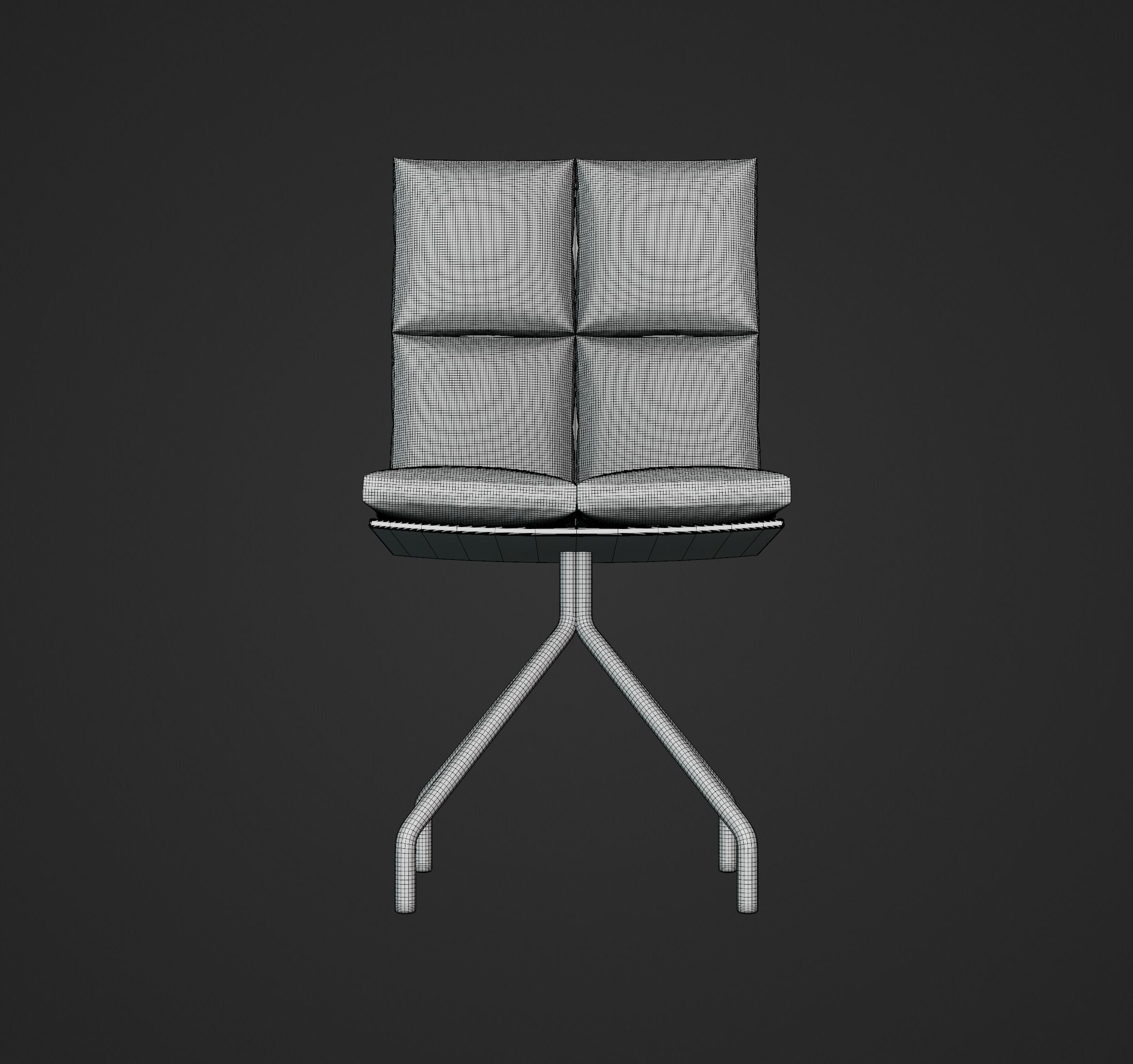 Modern Pillow Chair 3D model_9